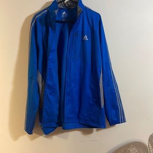 Adidas coat with hood that’s tucked in collar